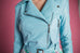 Veronica Biker Jacket in Blue - Natasha Marie Clothing