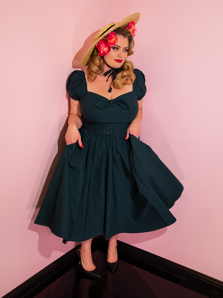 Green rockabilly hotsell dress