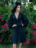 Serpentine Wrap Dress in Black (3XL ONLY)