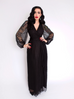 Black Widow Lace Wrap Gown