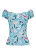 Dolores Top in Mermaid Print (XXS and XS ONLY) - Natasha Marie Clothing
