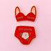 Red ww2 Lingerie Lapel Pin set - Natasha Marie Clothing