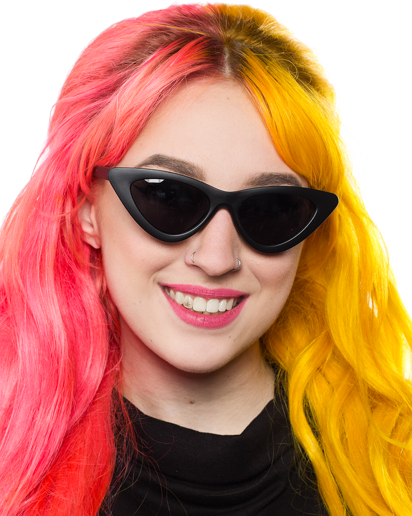 Sourpuss Cat Eye Sunglasses Matte Black Natasha Marie Clothing