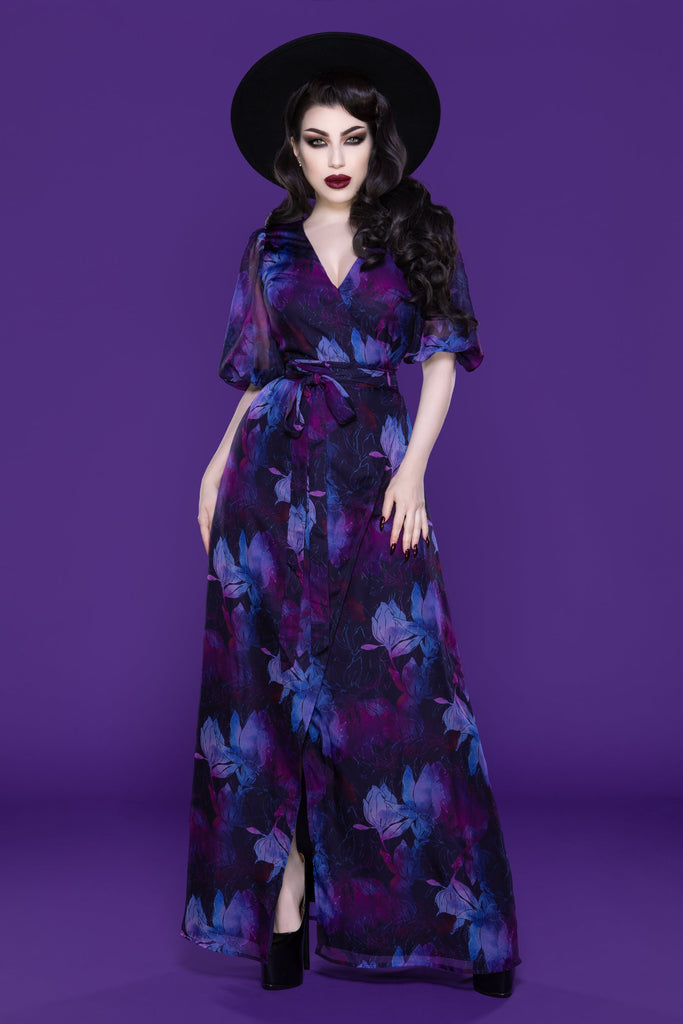 Winona Maxi Dress (Purple Floral) (S ONLY)